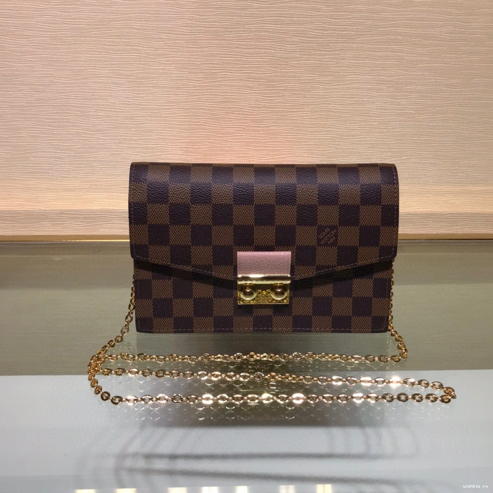 WIS CROISETTE VUITTON CHAIN LOUIS WALLET 0810